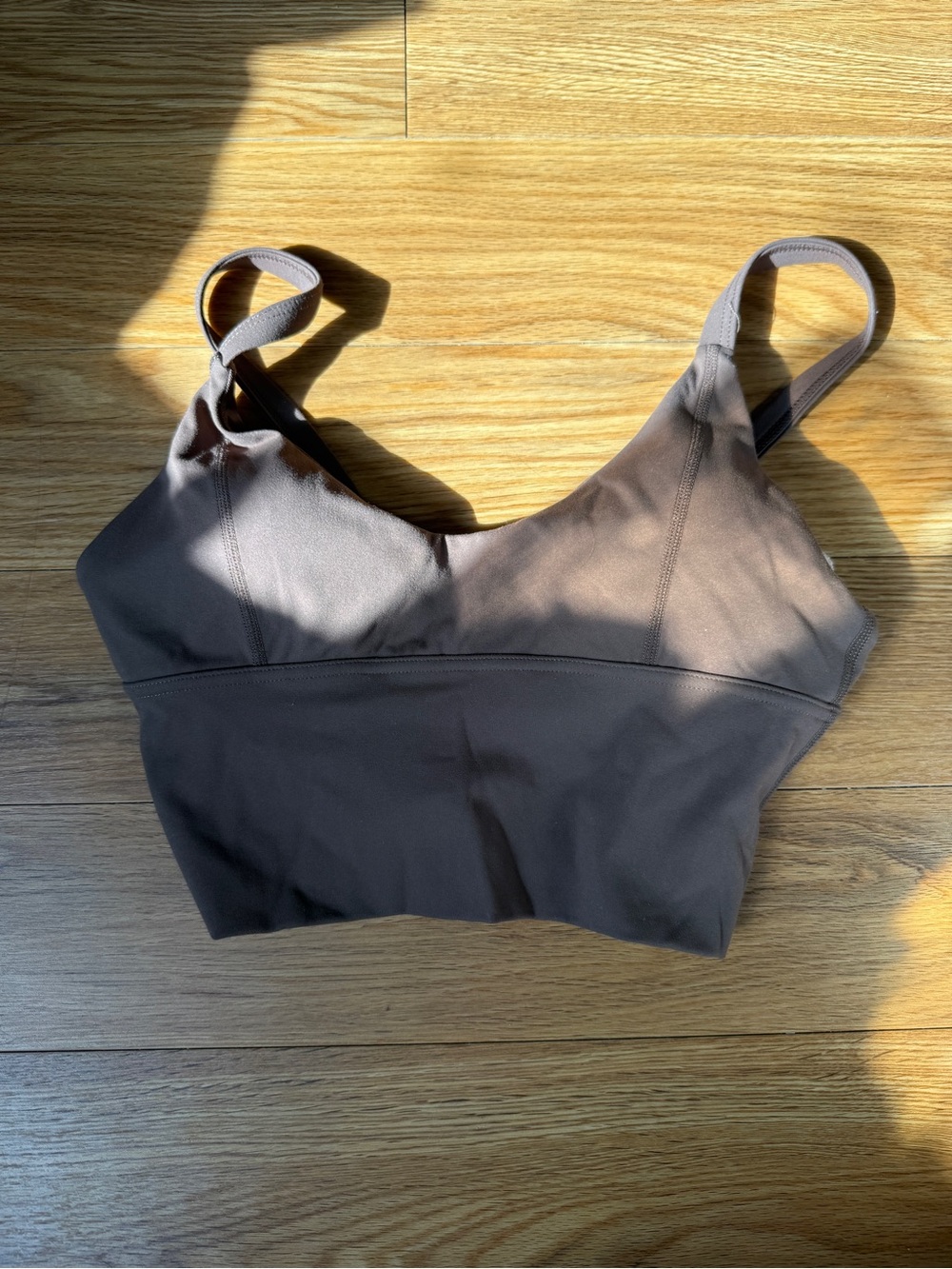 POPFLEX Chocolate Brown Seamless Sports Bralette